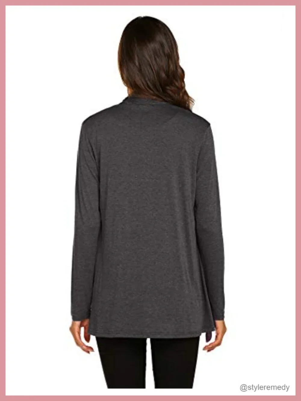 Lightweight Long Sleeve Cardigan Soft Drape Open Front Fall Dusters
